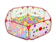 DEDC Piscina di Palline Ball Pit Pool Bambini Tenda Gioca Piscina per Bambini Pieghevole P...