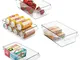 mDesign Contenitori Frigo e Organizer Cucina - Set da 4 Scatole Plastica da usare nel frig...