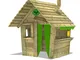 FATMOOSE Casetta per bambini HippoHouse Heavy XXL Casetta giochi da giardino con tetto in...