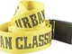 Urban Classics Jaquard Logo Belt Cintura, Multicolore (Blk/Yellow/Blk 01421), 120 cm Uomo