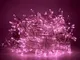LUCCIKA® serie stringa luminosa di luci da 5 Metri con 100 Led Rosa per albero di Natale d...