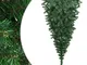 vidaXL Albero di Natale Artificiale Capovolto con Supporto Verde 210 cm PVC