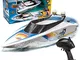 Xtrem Raiders - White Shark | Barca Telecomandata Per Bambini Veloce | Motoscafo Telecoman...