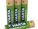 Varta Batteria Ricaricabile AAA MiniStilo, 800 mAh, Confezione da 4 Pezzi, Pre-caricate, P...