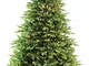 manieri Albero di Natale Luminoso 3405 Rami 500 LED Bianco Caldo Ø132xH210cm Abetone Grenn