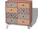 vidaXL Credenza con 8 Cassetti Marrone