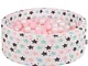 KiddyMoon 90X30cm/300 Palline ∅ 7CM Piscina di Palline Colorate per Bambini Tondo Fabbrica...