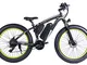 HSART Bicicletta Elettrica 1000W, 26" Mountain Bike, Fat Tire Ebike, Batteria agli Ioni Li...