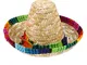 POPETPOP Sombrero per Cani Cappello da Paglia Regolabile in Stile Messicano per Cani da Cu...