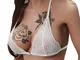 CLOOM Lingerie Sexy Hot, Reggiseno Brassiere di Pizzo Chiusura Frontale Senza Ferretto con...