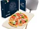 Blumtal Set Pietra Refrattaria per Pizza da Forno con Pala per Pizza - Pietra Lavica per B...