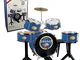 Reig 727 - Golden Drums Set Batteria, finiture metalliche, Blu