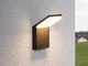 Applique LED da esterni 'Nevio' (Moderno) colore Nero, in Alluminio (1 luce, A+) di Lucand...