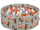 KiddyMoon 90X30cm/200 Palline ∅ 7CM Piscina di Palline Colorate per Bambini Tondo Fabbrica...