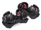 Bowflex 552i, Manubrio Regolabile, Set di 2 Unisex – Adulto, Nero, L