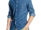 Polo Ralph Lauren Slim Fit 3BD PPC SPT Camicia, Blu (Dark Wash A4809), S Uomo