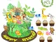 SPECOOL Toppers Cupcake Animali della Giungla Decorazioni Torte Cupcake Topper per Bambini...