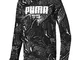 Puma Alpha AOP Crew FL B, Felpa Bambino, Black, 110