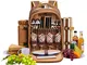 apollo walker Borsa frigo APOLLOWALKER 4 Person Picnic Backpack Hamper con Set di stovigli...