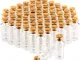 com-four® 60x Boccette di Vetro con Tappo Sughero- Mini Bottiglie- Set Bottigliette Vetro...
