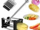 Patatine Fritte, Laxus Affetta Taglia Patate Fritte in Acciaio Inox Potato Chipper con 2 l...