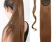 65cm Extension Clip Coda di Cavallo Capelli Sintetici Lunghi Lisci Ponytail Extension - Ca...