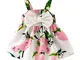 UOMOGO® Lemon Printed Neonato vestito Princess Gallus Dress, Abito Bambina Abiti senza man...