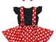 Costume per Halloween o carnevale da Minnie, per bambina Polka Dots Tutu Principessa Abiti...