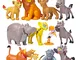 Lion King Cake Topper - Miotlsy Leone Mini Figurine Lion Figurine Mini Giocattoli Fornitur...