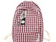 Element, Canvas Borsa Da Donna Plaid Casual Bag Per Studenti All'Aperto