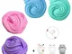 TIME4DEALS Fluffy Slime Grande Kit Slum Jumbo Floam 4-Pack per Bambini Adolescenti Adulti...