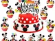 Syijupo 25Pcs Cartoon Mouse Cake Topper, Decorazioni Torta Paperino Decorazione Cupcake Ba...