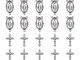 PandaHall Elite 20 Pezzi Madonna Gesù Croce Pendenti Ciondoli Connetori Links per Fare Big...