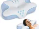 Zibroges Cuscino Cervicale Ortopedico per Dormire, Cuscino Memory Foam Guanciale Letto Sup...
