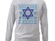 Felpa nordica ebraica unisex per adulti The Night Before Hanukkah maglione regalo di Natal...