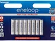 Panasonic eneloop, batteria NiMH pronta all'uso, AAA ministilo, confezione da 8 pile, min....