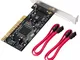 QNINE Scheda di espansione Interna del Controller PCI SATA Raid 4 Porte con 2 Cavi SATA, c...