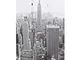 vidaXL Paravento Pieghevole Stampa New York Bianco e Nero 120x170 cm Separè