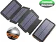 Caricabatterie Solare X-DRAGON 25000mAh Solare Powerbank Batteria Esterna con 4 Pannelli S...