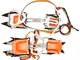 PETZL Ramponi Adulti con 10 Punte per e Sci Alpinismo Alto Irvis FlexLock, Arancione, 36 –...