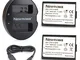 Newmowa LP-E10 batterie (confezione da 2) e Caricatore USB doppio per Canon LP-E10 e Canon...