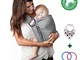 Fascia Porta Bambino Kdikuore™Fascia Porta Bebé Marsupio Tracolla Neonato Cotone Ecologico...