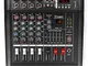Vonyx AM5A Mixer Audio a 5 canali con amplificatore e DSP/BT/SD/USB / MP3, Nero