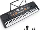 Pianoforte a tastiera 61 Tastiera Elettronica Portatile Tastiera per Pianoforte con Suppor...