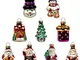 Busybee Mini Palline di Natale in Vetro e Punte per Alberi per la Decorazione di Piccoli A...