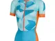 Castelli Climber's Short Sleeve Jersey - Women's Sky Blue/Orange Fluo, L