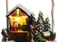 Christmas Concepts® 5 "/ 13cm LED illumina la scena del mercatino di Natale (Stand per alb...