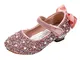 FRAUIT Scarpe con Paillettes da Ragazza Primavera Mary Jane Donna Tacco Basso Scarpe Bambi...