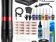 HAWINK Tattoo Kit - Kit completo di penna per macchinetta per tatuaggi rotativa Alimentato...