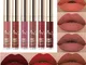 Beauty Glazed - set di rossetti liquidi opachi, gamma di colori da rosso chiaro a rosso sc...